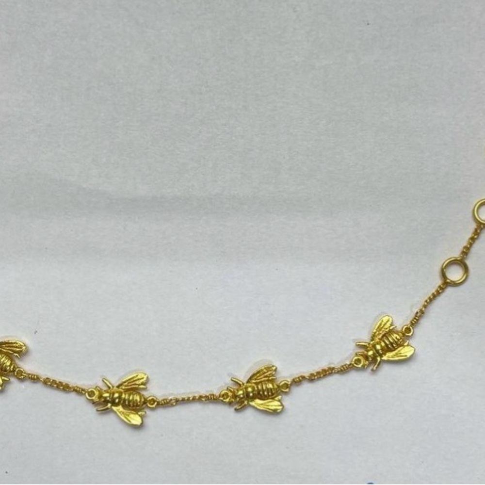 Gold Bee Charm Bracelet